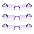 Rimless Folding Adaptive Power Mobile Protection Reading Glasses