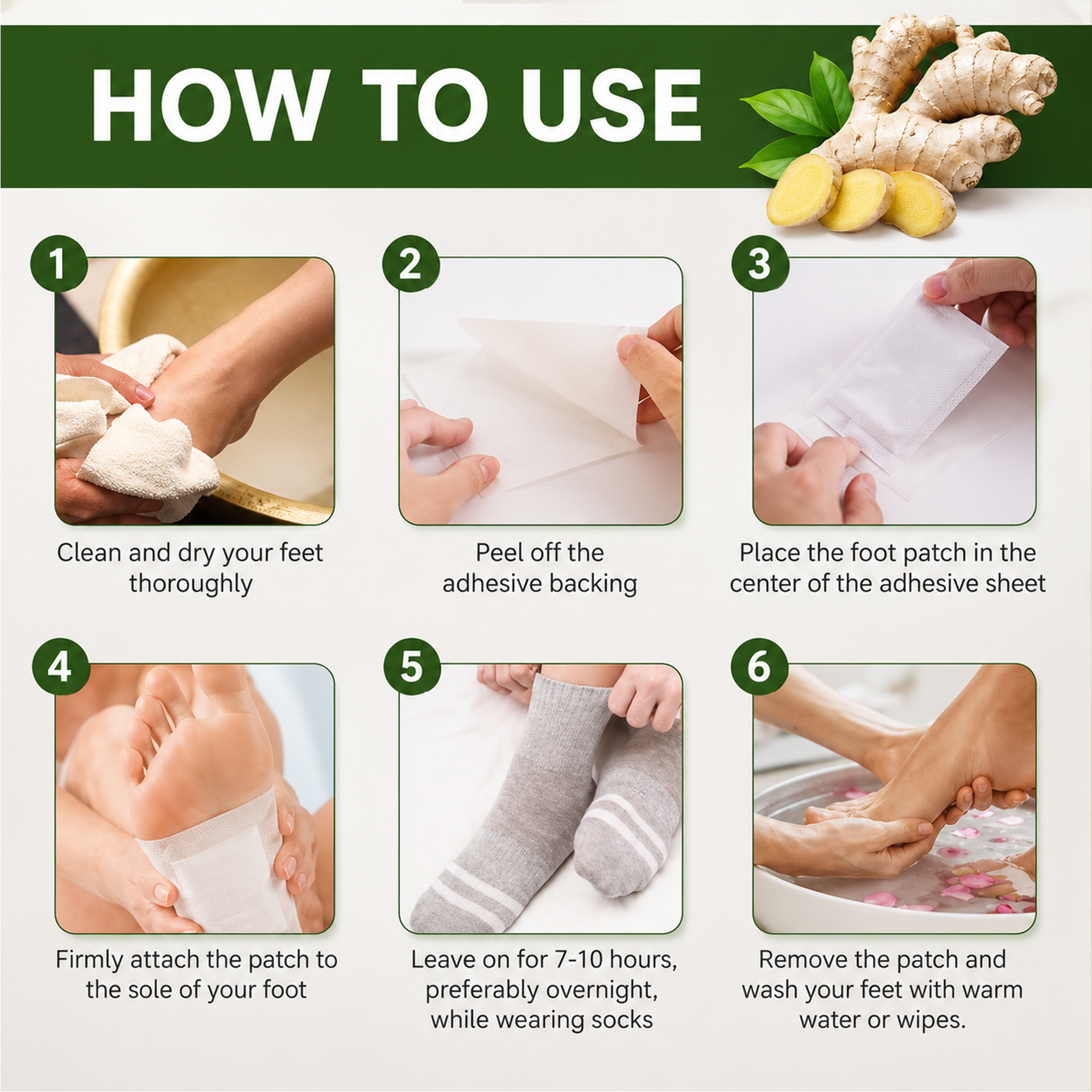 100% Herbal & Gentle Detox Foot Patch - Buy 1 Get 1 FREE (Pack of 20) @Just Rs.299/-