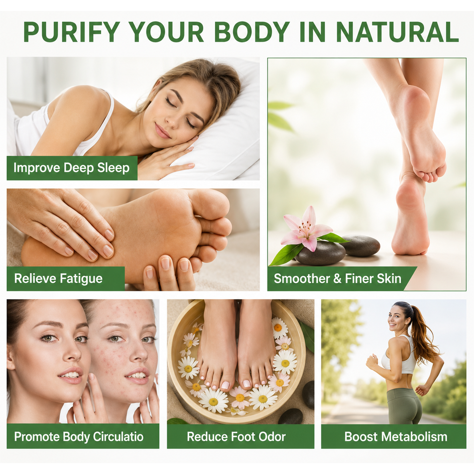 100% Herbal & Gentle Detox Foot Patch - Buy 1 Get 1 FREE (Pack of 20) @Just Rs.299/-